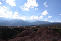 Pikes Peak from the Garden of the Gods 
