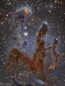 Pillars of the Eagle Nebula in Infrared   Image Credit NASA ESA Hubble HLA