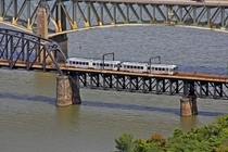 Pittsburgh LRT Over River