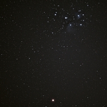 Pleiades and Mars from Last Night 