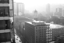 Portland OR Cold foggy morning 