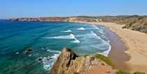 Portugal has some of the best beaches Ive seen outside Australia Outstanding colours Praia do Amado 