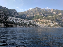 Positano Italy from the Mediterranean 