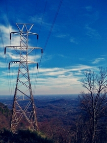 Power Lines and Mountains near Campobello SC 