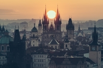 Prague at sunrise  by Stefan Klauke