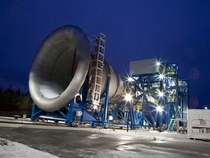 Pratt and Whitney Ice Test Facility - Wheelbarrow for scale 