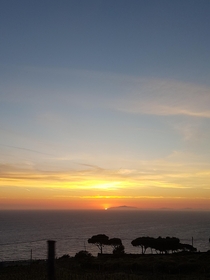 Pretty sunset over the Adriatic Sea Italy