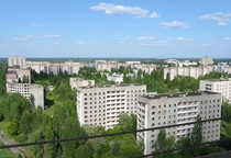 Pripyat roof of the th floor building 