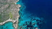 Pristine sea and white sands of a rarely deserted Island of Sardinia 