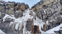Provo Canyon Utah - Frozen Waterfall  OC