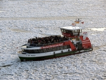 Public transport ferry in Hamburg 
