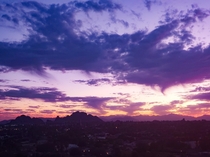 Purple clouds over Scottsdale AZ