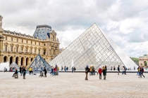 Pyramids Of Louvre Museum Paris France 