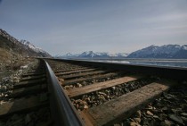 Railroad at Turnagain Arm Alaska 
