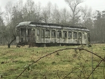 Railway car in the middle of a field Anacortes WA