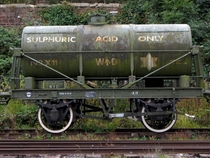 Railway tank wagon for carrying sulphuric acid in Bristol UK  x