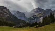 Rain is coming Kandersteg Valley Switzerland 