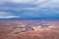 Rain rolling in at the Green River in Canyonlands National Park 