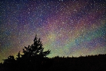 Rainbow of stars Bortle  sky in Nebraska with some crazy airglow