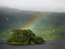 Rainbow over Loch Lomond Scotland 