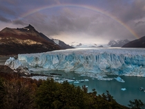 Rainbow Over Perito Moreno Glacier Argentina 