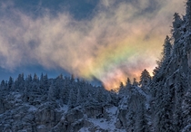 Rainbowcloud over the Bavarian Alps OC 