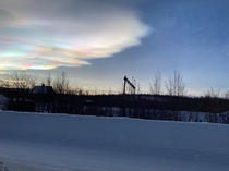 Rainbows in the clouds in Kiruna Sweden  unaltered photo
