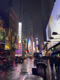 Raining near Times Square