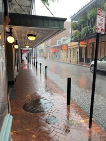 Rainy Bourbon St New Orleans