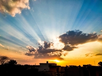 Rays of hope Qurantine sunset Jharkhand India 