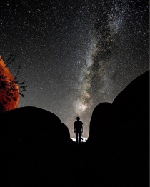 Real picture of the Milky Way from Joshua Tree