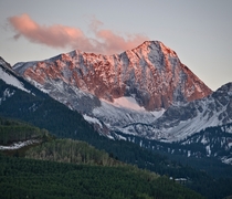 Record setting early snowfall made for a magical sunset on Capitol Peak in Colorado 