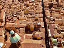 Red roofs everywhere Bologna Italy 