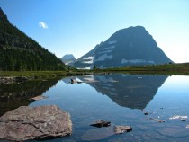 Reflection of Bearhat Mountain Montana 