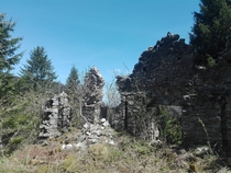 Remains of a Austro-Hungarian glass-work factory on Pohorje in Slovenia