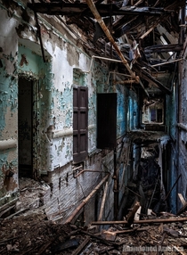 Remnants of a hallway in a state hospital 