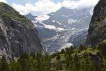 Remnants of the Grindelwald glacier Switzerland 