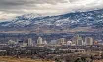 Reno Nevada and the surrounding mountains