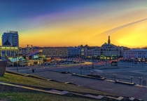 Republic of Tatarstan city of Kazan Sunset in the city center