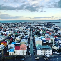 Reykjavk Iceland From the top of the spire