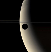 Rhea and Saturn image taken June  