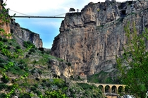 Rhumel canyon with three bridges in Constantine Algeria 