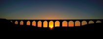 Ribblehead Viaduct at sunset 