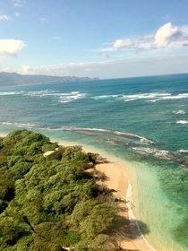 Right before landing at Kahului Airport In Maui Hawaii 