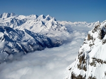 River of Clouds View from the summit of Mt Titlis - Engelberg Switzerland 