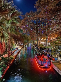 River Walk at night in San Antonio TX 