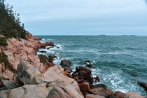 Rocky shoreline at Acadia National Park 