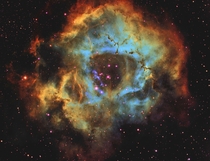 Rosette Nebula in SHO hr of pointing at the same location