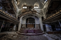 Rotting abandoned church in Detroit 