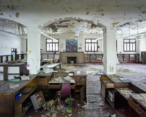 Ruins of a childrens library in Detroit Michigan 